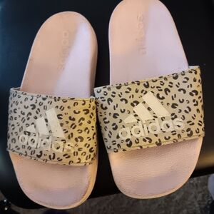 Girls Size 12, Adidas Leopard Print Slides